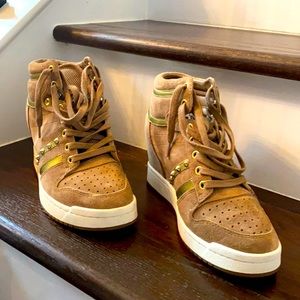 Ash tan wedge sneakers. Size 39.